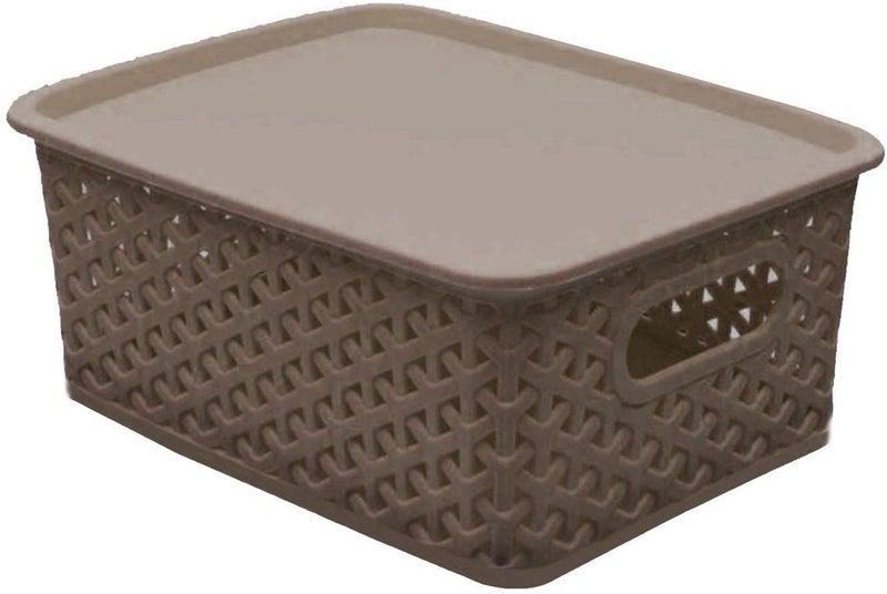 Kuber Industries Kuber Industries Plastic 3 Pieces Small Size Multipurpose Solitaire Storage Basket with Lid MultiCTKTC13456  - Image 5