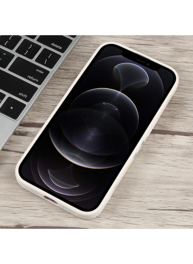 زبون جراب لهاتف iPhone 12 Pro بنمط رائد فضاء وحليب شاي، جراب هاتف من السيليكون السائل - Image 2