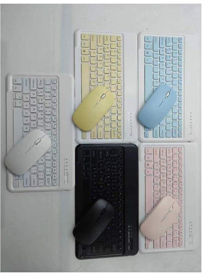 Bluetooth Keyboard Mobile Phone Computer Tablet System Suitable For IPad Portable Notebook Wireless Office Lightweight-Colour:12inch + Dual-mode Mouse-Product Type:Purple - Image 1