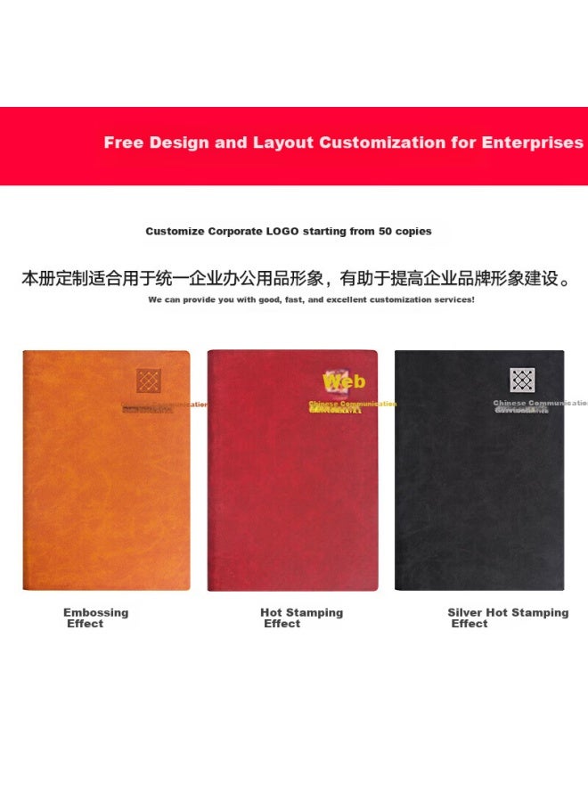 Longe Lange A5 Business Notebook With Removable Pages, Meeting Record Book, Detachable Journal With Custom Logo, Blue - Image 5