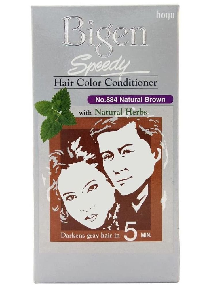 Bigen Speedy Speedy Hair Colour Conditioner Natural Brown 884 - Image 2