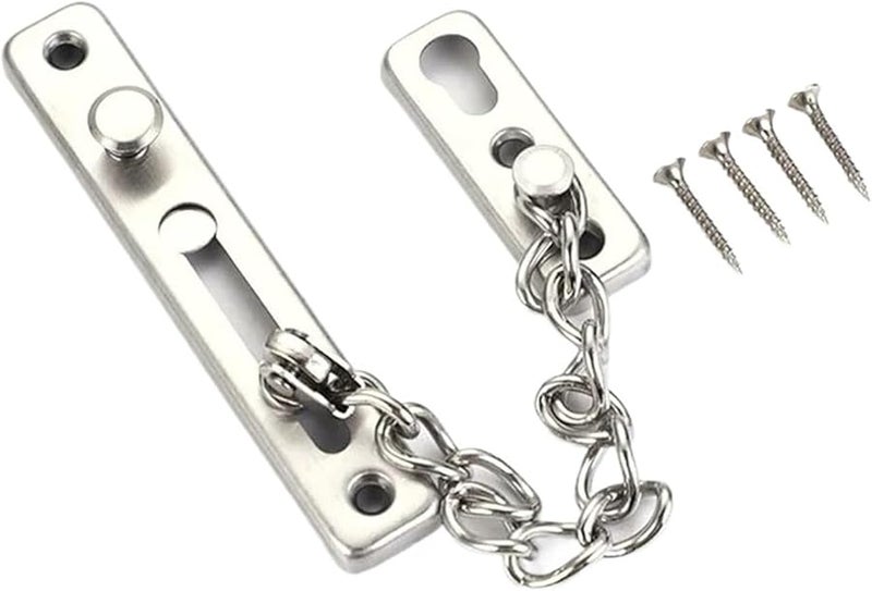 قفل أمان للأطفال، مزلاج أمان، واقي ضد السرقة، إكسسوارات أجهزة الفندق، فضي - Image 1