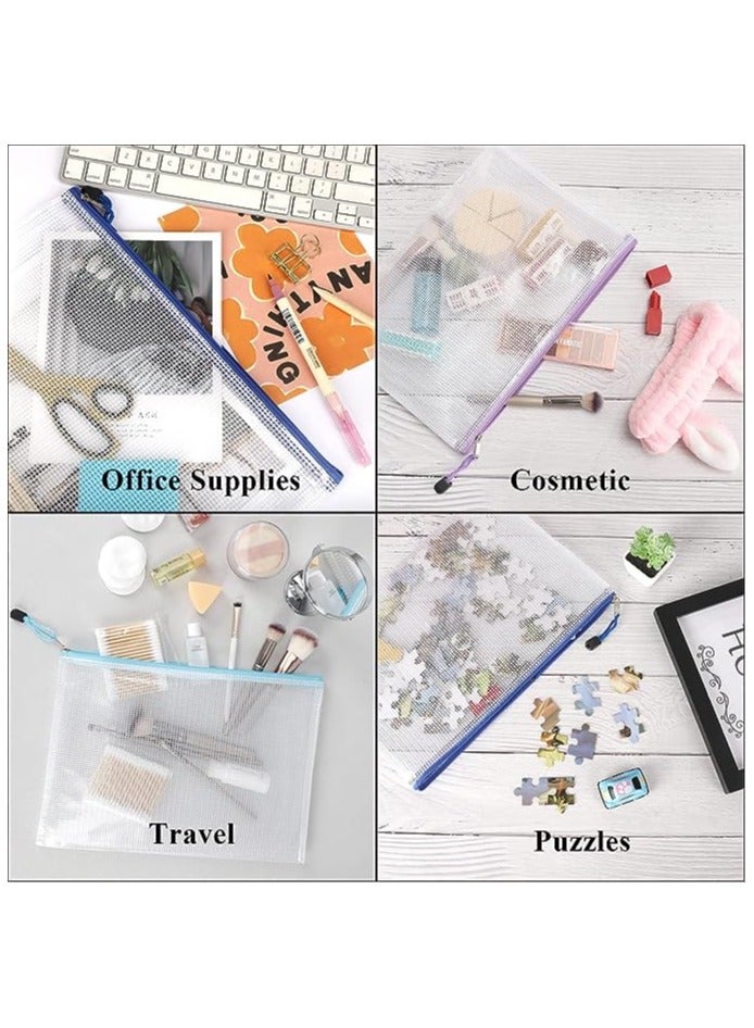 Generic Waterproof Document Bag Mesh Zipper Bag Thickened A4 Transparent Prenatal Inspection Document Bag Clutch Bag  - Image 4