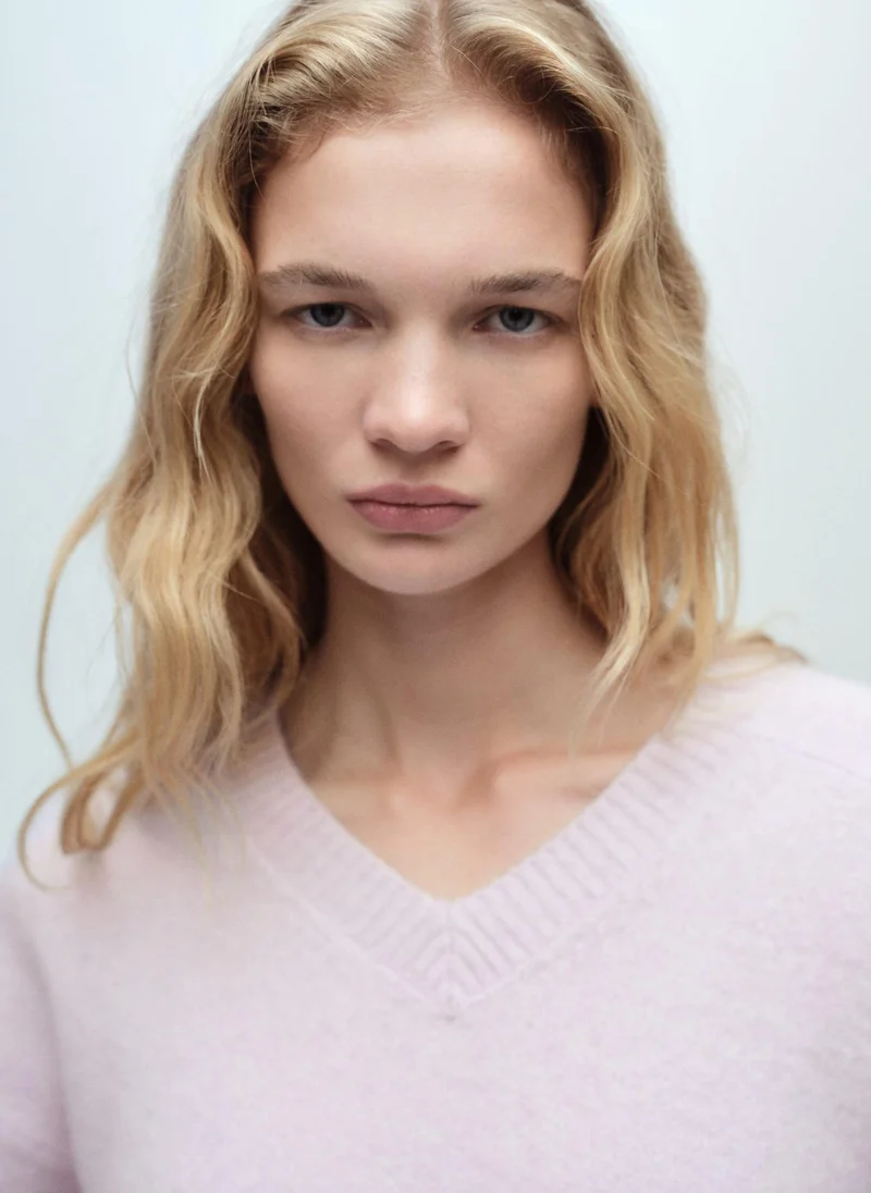 MANGO V-Neck Knitted Sweater