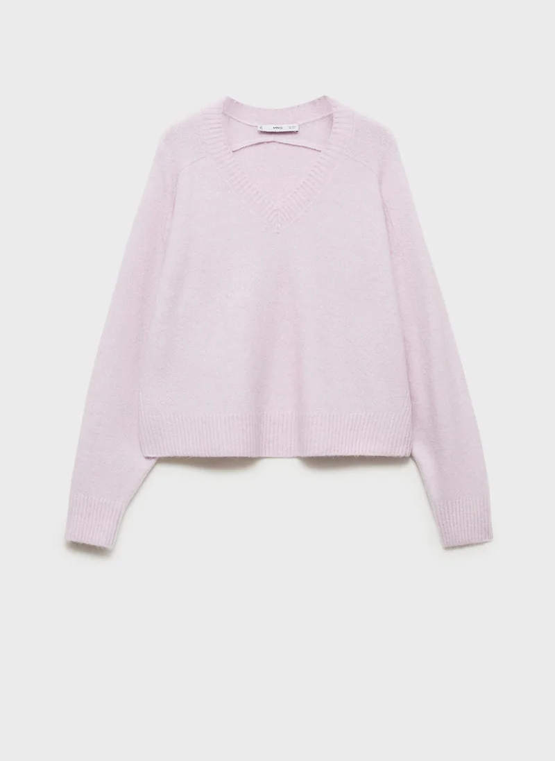 MANGO V-Neck Knitted Sweater