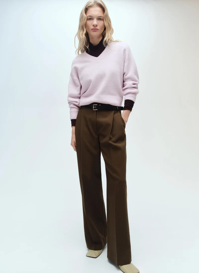 MANGO V-Neck Knitted Sweater
