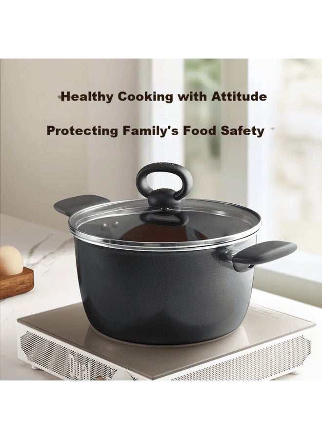 Supor Fun Color Non-stick Soup Pot 3-4 People Baby Food Pot Milk Pot Pearl Red 20cm Soup Pot Jd Self-operated - Image 4
