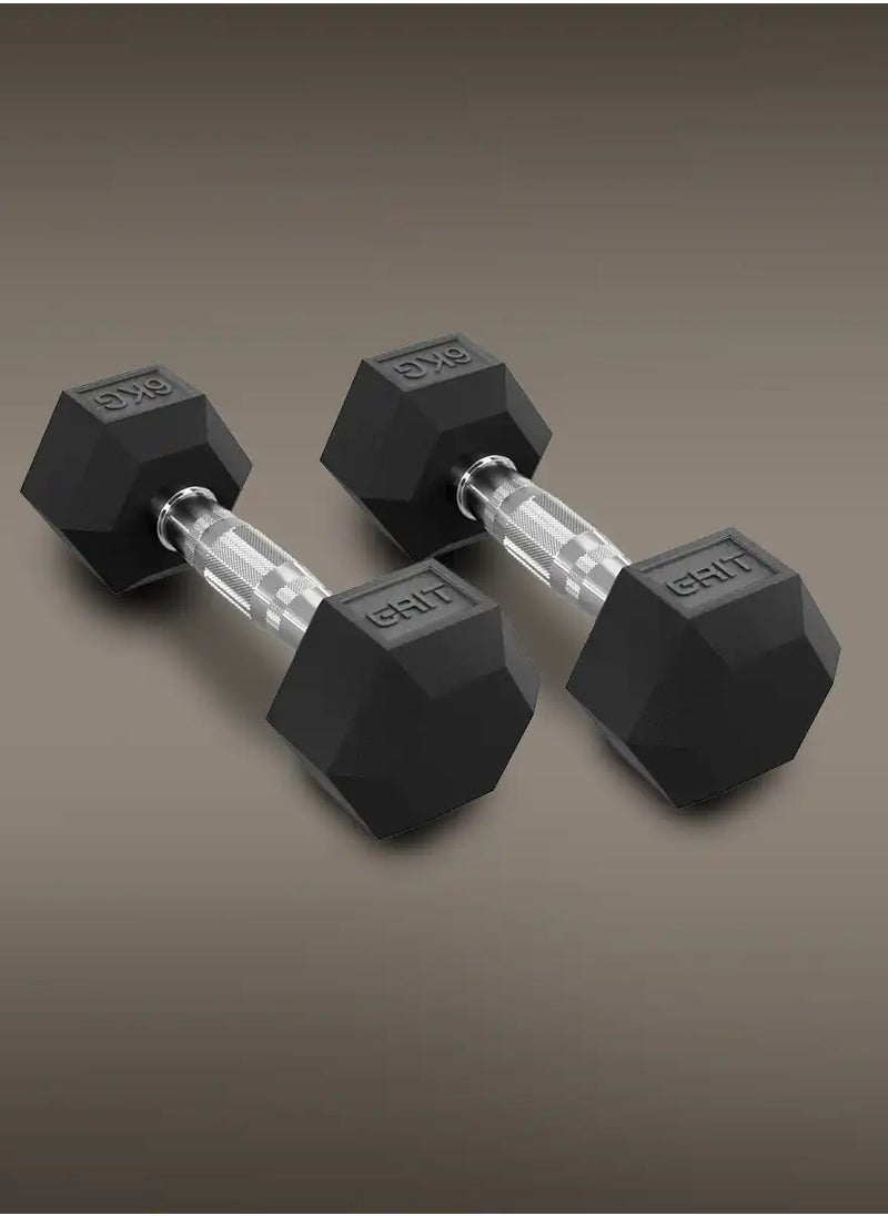 GRIT GRIT Hex Dumbbells - 6 kg Pair  - Image 1