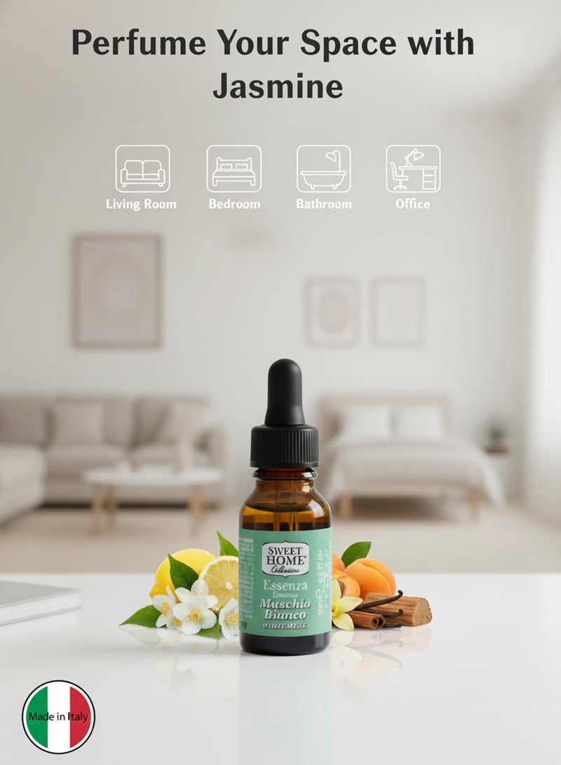 سويت هوم إسنسز - زيت عطري برائحة الياسمين، ١٥ مل | رائحة زهرية تدوم طويلًا للمنزل والمكتب ومعطرات الجو | رائحة الياسمين النقية والرومانسية والمهدئة للاسترخاء والانتعاش والعلاج العطري - Image 2