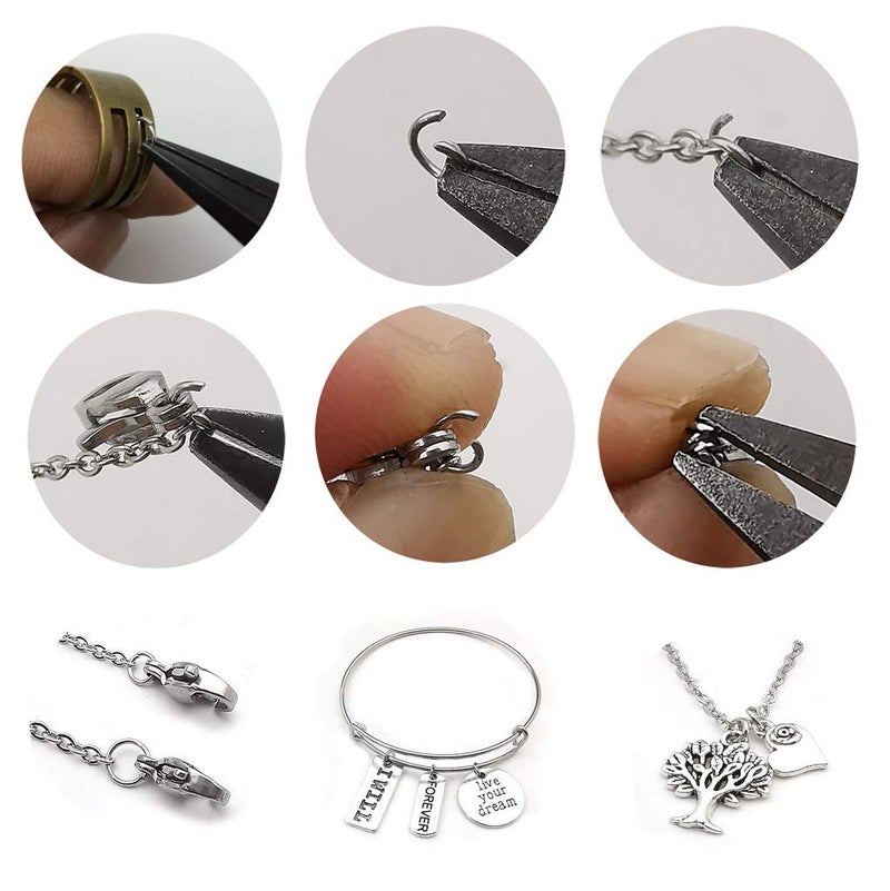 WOCRAFT 300pcs Mix 8mm 9mm 10mm Stainless Steel Thick Strong Rings Jump Rings Connector Rings for Jewelry Making Necklaces Bracelet Earrings Keychain DIY Craft (M536) - Image 5