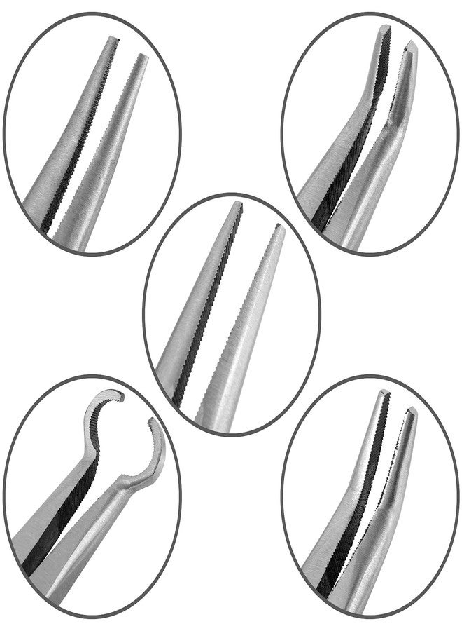 HAKZEON 5 PCS 11 Inch Long Reach Hose Grip Pliers, Long Needle Nose Pliers Set, Straight, 25/ /45/90 Degrees and Round Plier, Offset Spark Plug Boot Removal Plier - Image 3