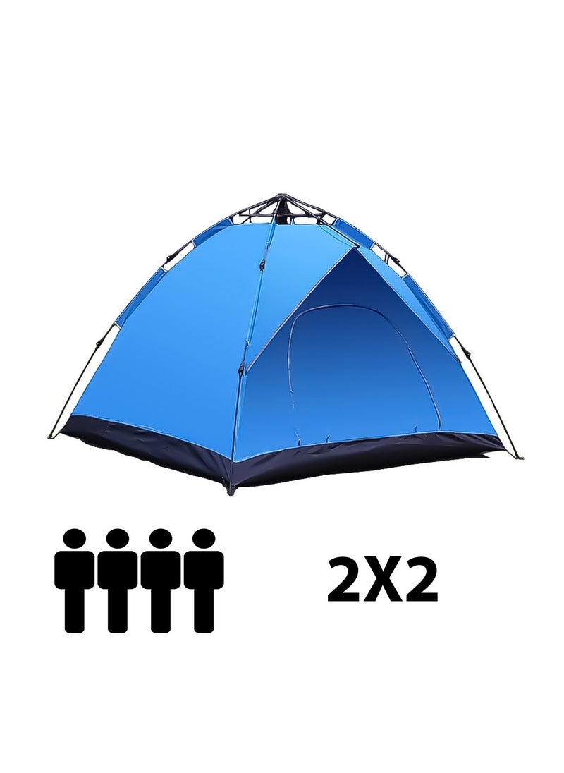 Generic - Camping Tent with Weather Technology, Instant Setup 4 Person Waterproof Tent, Double-Thick Fabric And Carry Bag, Sets Up In Few Minutes Automatic Tent For Outdoor LB-20348 - Image 1