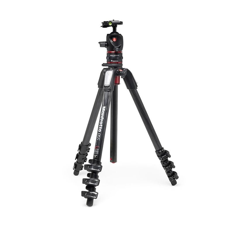 Manfrotto مجموعة مانفروتو ثلاثي القوائم 4 أقسام مع رأس كروي نظام تحرير سريع MOVE من ألياف الكربون ملحقات التصوير الاحترافية مجموعة ثلاثي القوائم مع رأس