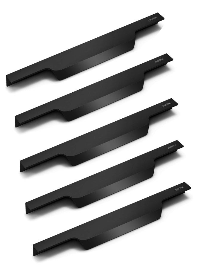 Plantex Profile Handle for Kitchen Cabinet/12 Inch Aluminium Drawer Profile Handle/Wardrobe Pull Handle for Home/Office/Hotel - Pack of 5 (Black) - Image 1