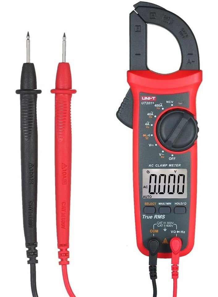 UNI-T UT201+ Digital Clamp Meter – True RMS AC Current Tester with NCV & Backlit LCD - Image 1