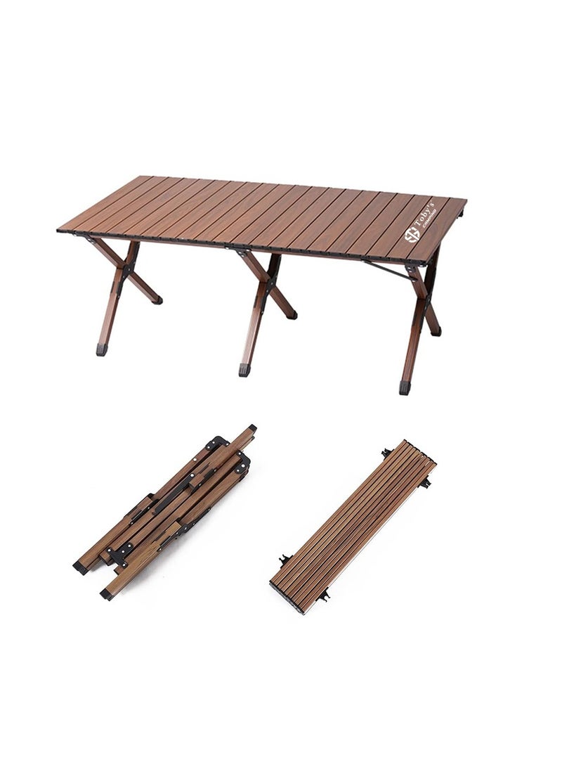توبيز طقم طاولة تخييم خشبية قابلة للطي مع 4 كراسي فراشة مريحة من توبـي – تصميم أنيق، متين وخفيف للاستخدام الداخلي والخارجي - Image 3