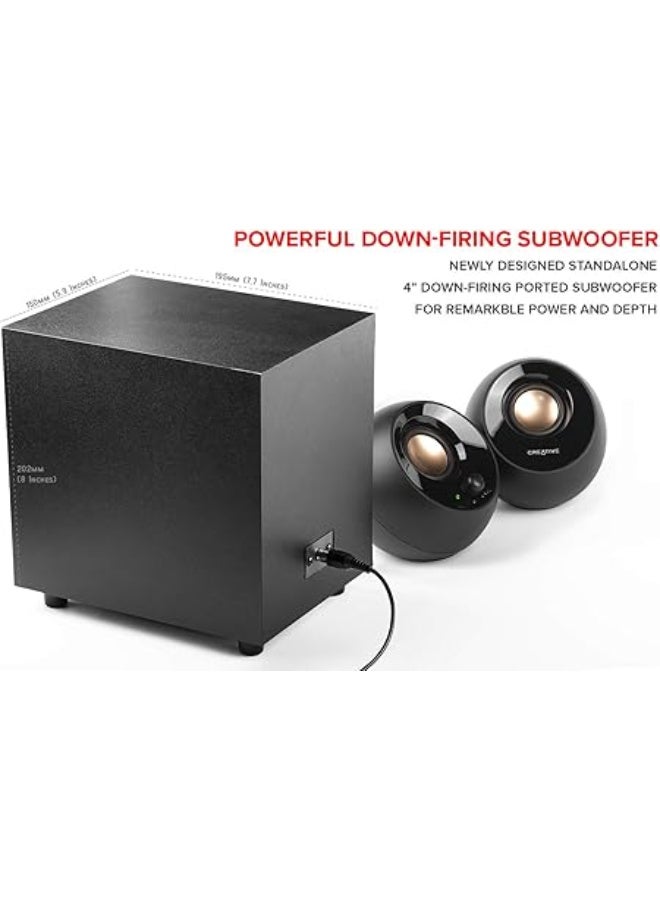 Creative Pebble PlUS 2.1 USb-Powered Desktop Speakers With Down-Firing Subwoofer And Far-Field Drivers, Up To 8W Rms Total Power For Pcs And Laptops - Image 4