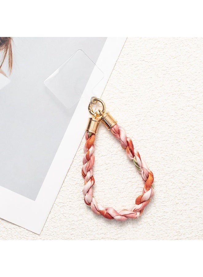 NIBEMINENT Beaded Phone Lanyard, Anti Lost Removable Wrist Strap, Chain Scarf Bracelet Pendant, Phone Keychain Lanyard,14/Orange