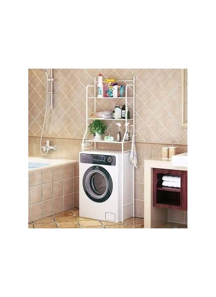 Generic - 3-Tier Stainless Steel Washing Machine Shelf Unit, White - Image 1