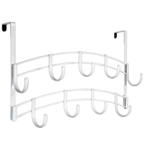 LYNK Professional Home Over the Door Hooks 9 Hook Over the Door Coat Rack Over the Door Hanger Hanging Towels or Clothes Bathroom Bedroom Laundry Room Lifetime Ltd Warranty White - Image 3