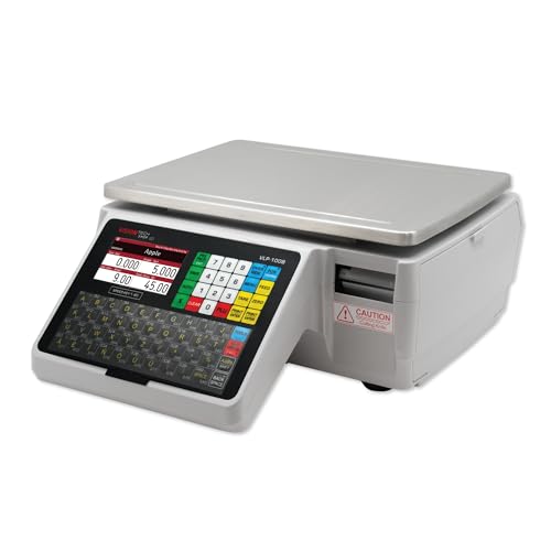 VisionTechShop VLP-100B Label Printing Scale, Capacity 30/60lb Readability 0.01/0.02lb, NTEP Legal for Trade, English, Spanish Available - Image 1