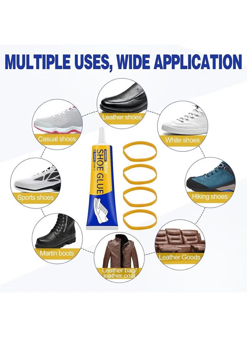 Yenishi Shoe Glue Strong, Slow-Drying Transparent Shoe Repair Glue, Waterproof, Non-Hardening Glue for Shoes, Sole And Upper Repair Glue, Shoes Glue for Repairing Shoes, Boots, Leather（60ml） - Image 3