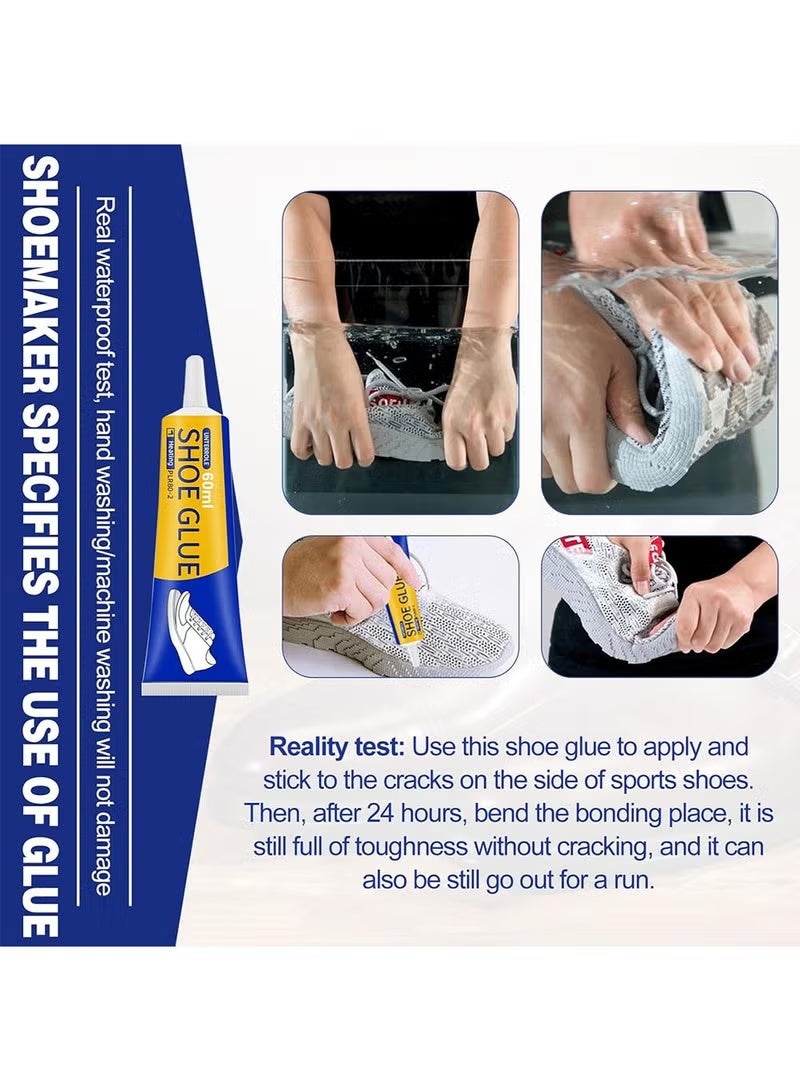 Yenishi Shoe Glue Strong, Slow-Drying Transparent Shoe Repair Glue, Waterproof, Non-Hardening Glue for Shoes, Sole And Upper Repair Glue, Shoes Glue for Repairing Shoes, Boots, Leather（60ml） - Image 4