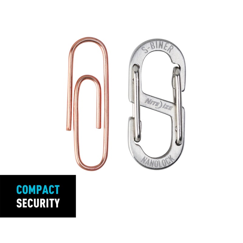 Nite Ize S-Biner NanoLock - Mini Stainless Steel Carabiner for Compact Security - Features Narrow Openings & Dual Spring Gates - Organize & Secure Keys with Ease - 4 Pack - Image 5