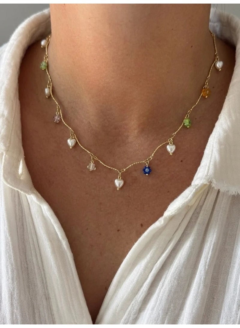 mini charms choker (gold plated)