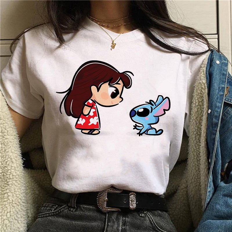 Explosions Y2K Sweet Princess T-Shirt Women'S Harajuku 90 S Mermaid Cute Cotton T-Shirt - Image 1