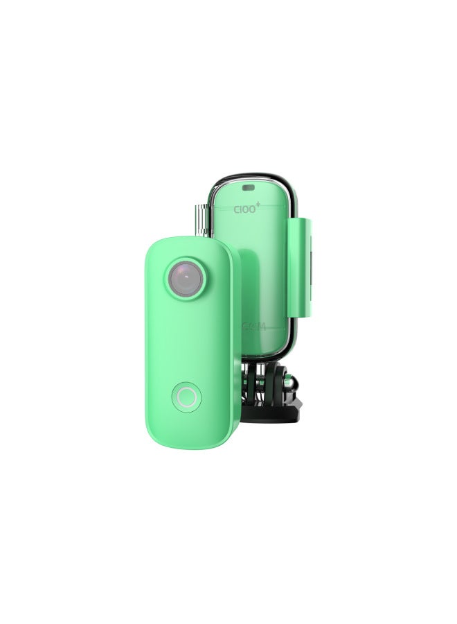 Generic SJCAM Action Camera 4K HD Outdoor Finger-Pointing Camera Anti-Vibration Waterproof Motorcycle Dash Cam High-Speed Photography-Color:C100+ 4k Green  - Image 1