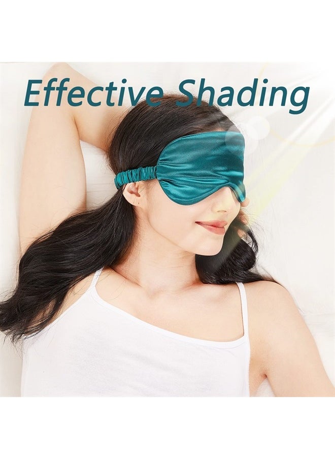 LERSVICVIL Sleep Mask 4 Pack Silk Eye Cover Soft Satin Blindfold Elastic Strap Night Eyeshade Travel Nap for Women Men  - Image 3