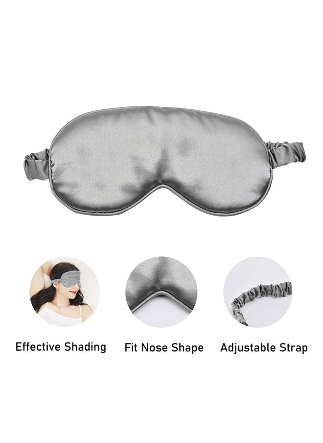 LERSVICVIL Sleep Mask 4 Pack Silk Eye Cover Soft Satin Blindfold Elastic Strap Night Eyeshade Travel Nap for Women Men  - Image 4