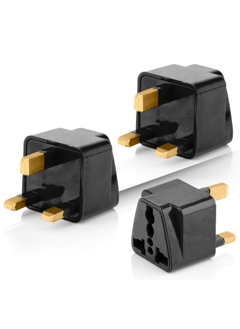 HI PLASST PINS N PLUGS HiPLASST India to UK Plug Adapter Pack of 3 for UKLondon TypeG Power Plug Converter for England Dubai Hong KongSingapore Ireland Wales Scotland Perfect Adaptor for Charging Laptop Phone  - Image 1