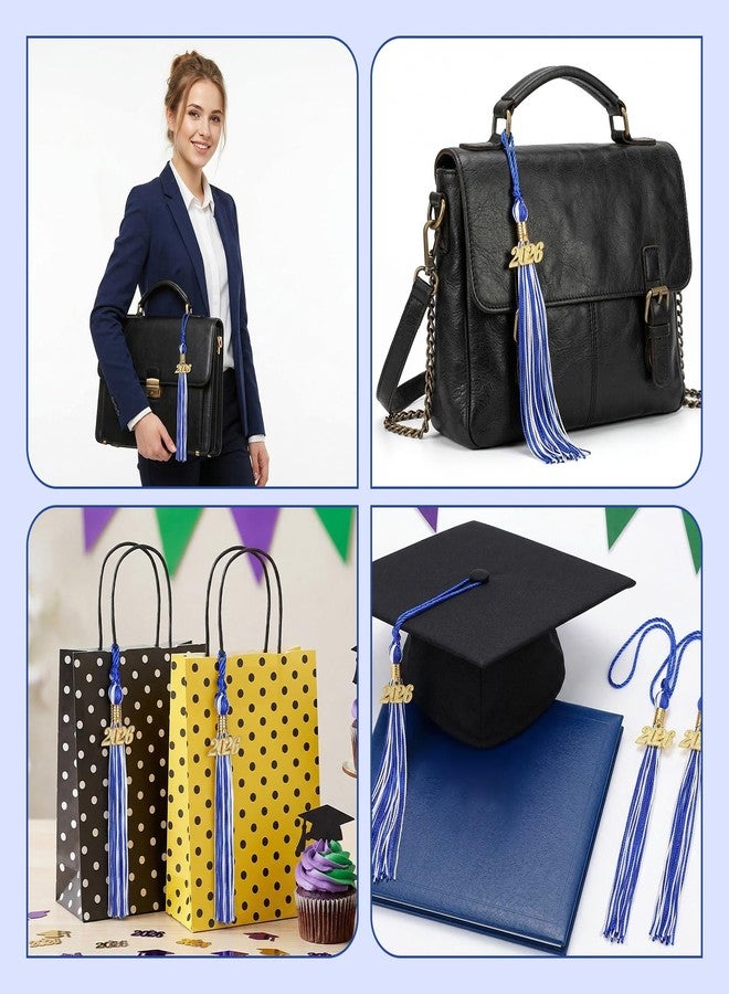 Marrywindix Class of 2026 Graduation Tassels 10 Pack Blue and White Long Tassels with Gold Charm for Honors Bachelor Doctoral Grad Cap Ceremony Decorations Souvenir Memorial - Image 5