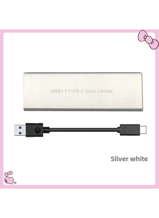 Generic USB3.2 To M.2 NVME Hard Disk Box NGFF PCIE Protocol To Type-C Transfer M2-Color:White  - Image 1