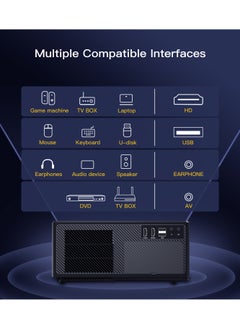 General Multifunctional Projector New Generation Smart Projector X7 ATV Full HD 1080P Auto Focus Electric Focus 4-Point Keystone Correction Dolby Audio Dual Stereo Speaker DVD, TV BOX  - Image 4