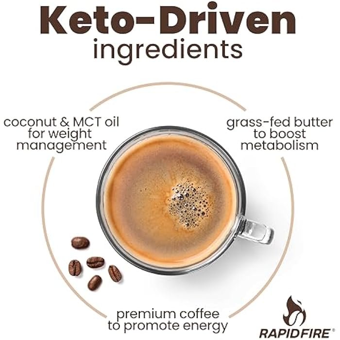 Rapid Fire Rapidfire Caramel Macchiato Ketogenic High Performance Keto Coffee Pods, Supports Energy & Metabolism, Weight Management, Single Serve K Cup, Brown, 16 Count - Image 5
