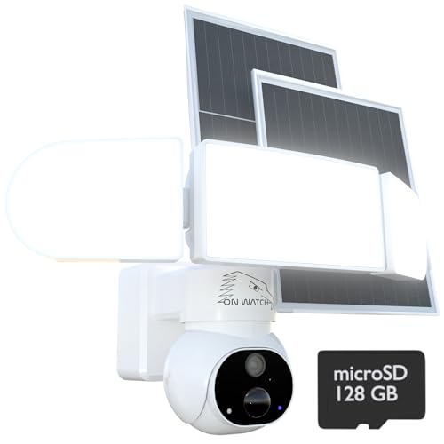 onwatch Onwatch On Watch 24 7 Recording Solar Floodlight Security Camera Wireless Outdoor