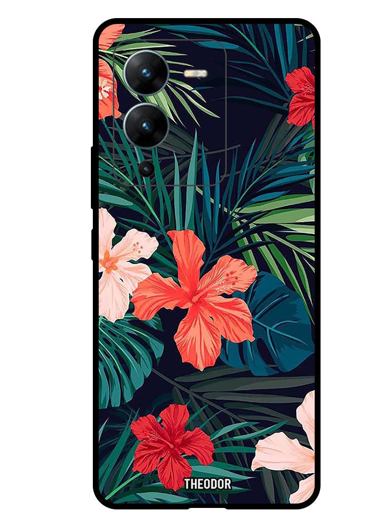 Theodor Protective Case Anti Scratch Shock Proof Bumper Cover For  Vivo V25 Pro Flowers (2) - Image 1