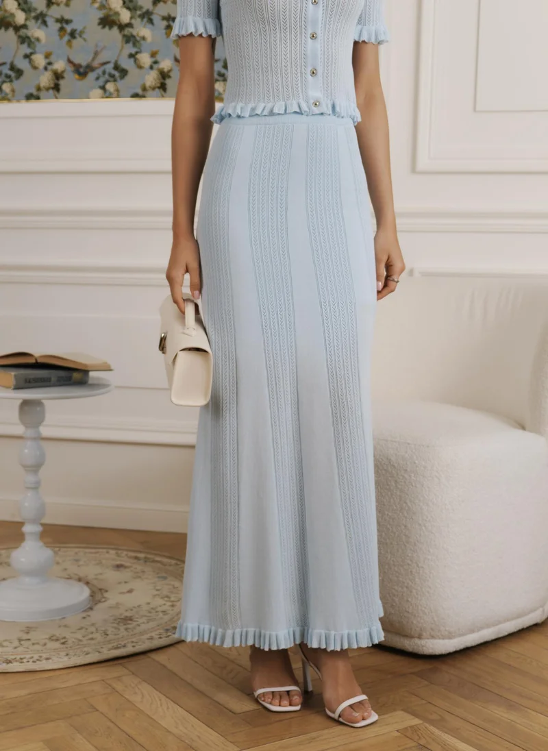 Lichi  Openwork jersey maxi skirt for Women | Best Price UAE