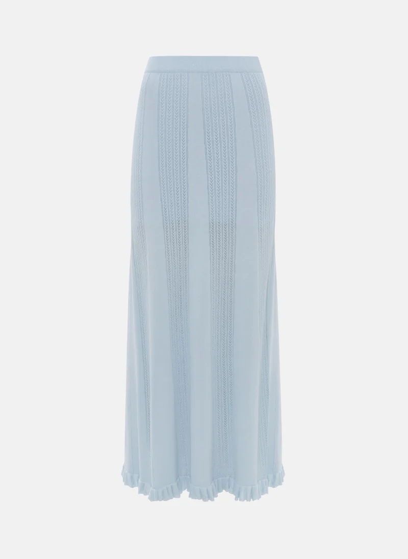 Lichi Openwork jersey maxi skirt