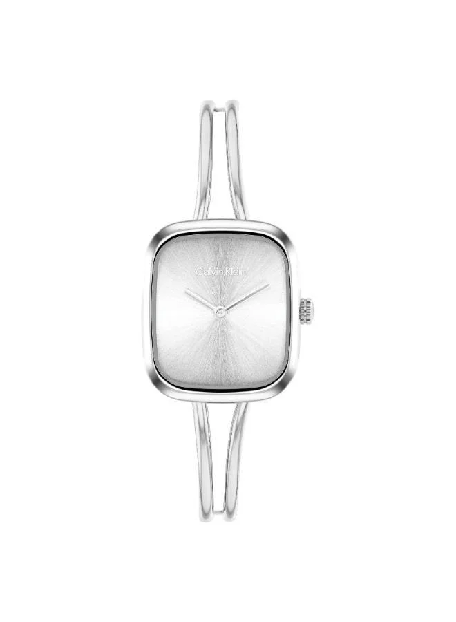 Calvin Klein Two Hand Quartz Movement Watch for Women CK ADORE Collection with Silver Stainless Steel Bracelet - 25100131