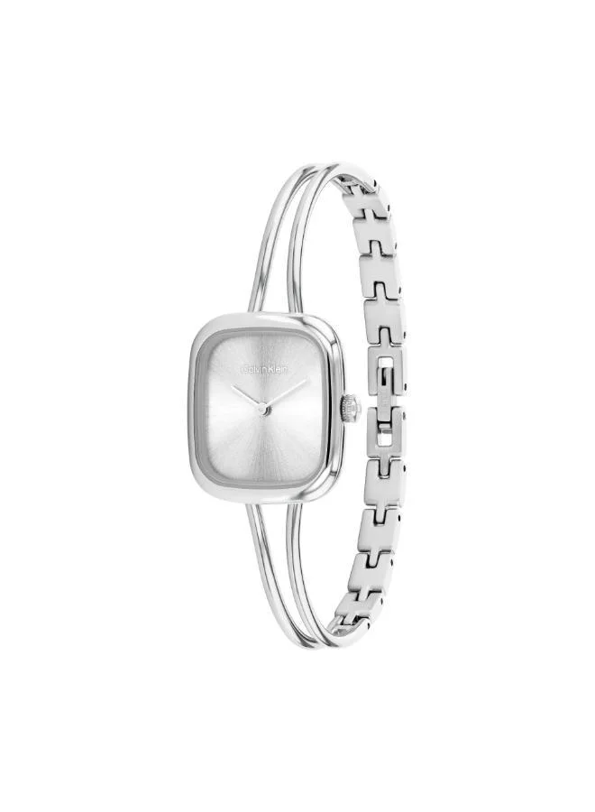 CALVIN KLEIN Calvin Klein Two Hand Quartz Movement Watch for Women CK ADORE Collection with Silver Stainless Steel Bracelet - 25100131