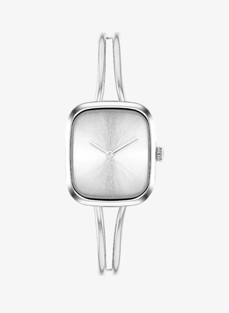 Calvin Klein Two Hand Quartz Movement Watch for Women CK ADORE Collection with Silver Stainless Steel Bracelet - 25100131
