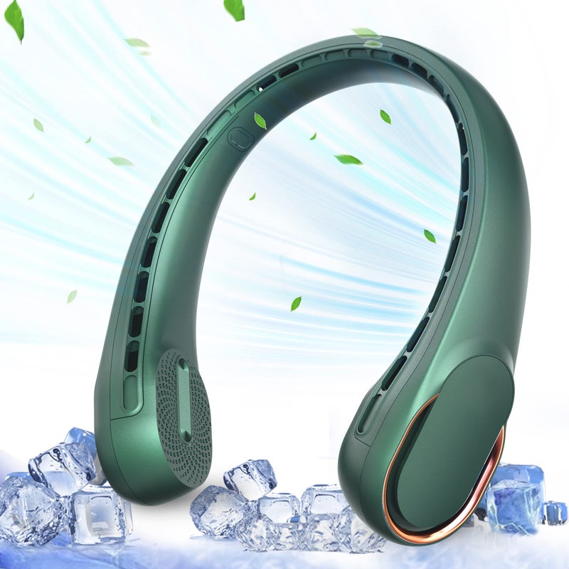 ASNUG Neck FanPortable Bladeless Neck Fan USB Rechargeable Personal Fan 4000 mAh Battery Operated Wearable Fan 3 Speeds AdjustableFaster Cooling Ultra Quiet Suitable for Home Office Sports