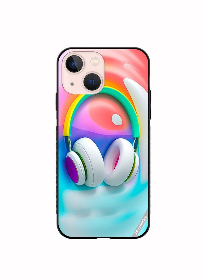 VR CREATIVE Protective Case Cover For Apple iPhone 14 Plus Music Headphones Design Multicolour - Image 1