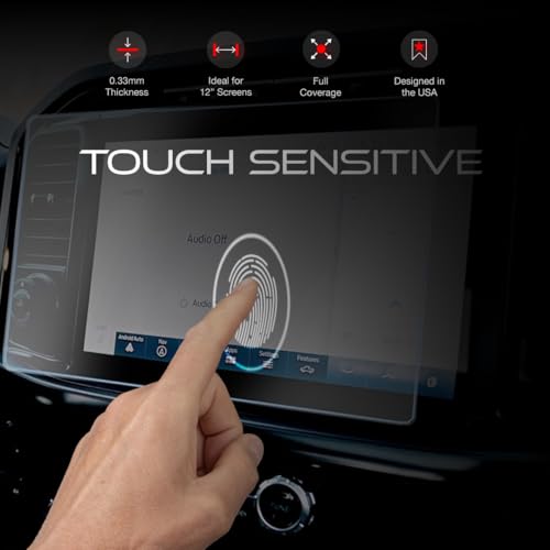 Kykr Tempered Glass Screen Protector for 2022, 2023, 2024 & 2025 Ford F-150, SYNC4 12 Inches Screen, 9H Hardened, Anti-Glare, Anti-Scratch Glass, Easy to Apply, Water-Resistant Car Accessories,Touchscreen Display Car Accessory, Gloss - Image 4