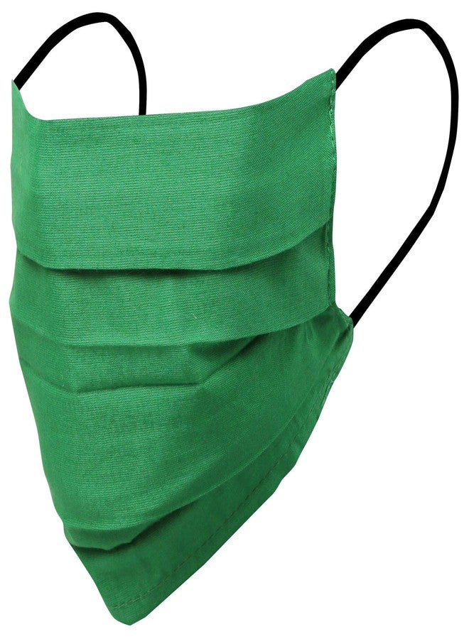 Touchstone anti pollution smog smoke cold cough protective face masks Soft cotton Reusable Washable Handcrafted Double Layer Fabric for women, men. (Pack of 3). Solid Green - Image 5