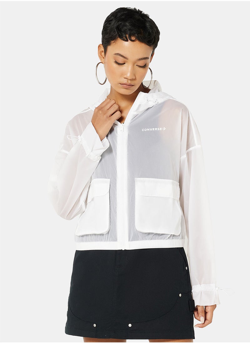 CONVERSE - Sheer Hooded Jacket - Image 1